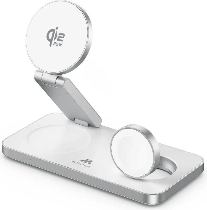 Actual product image Misura MH11 Pro 3-in-1 Faltbare Kabellose Ladestation - WHITE (25 W)