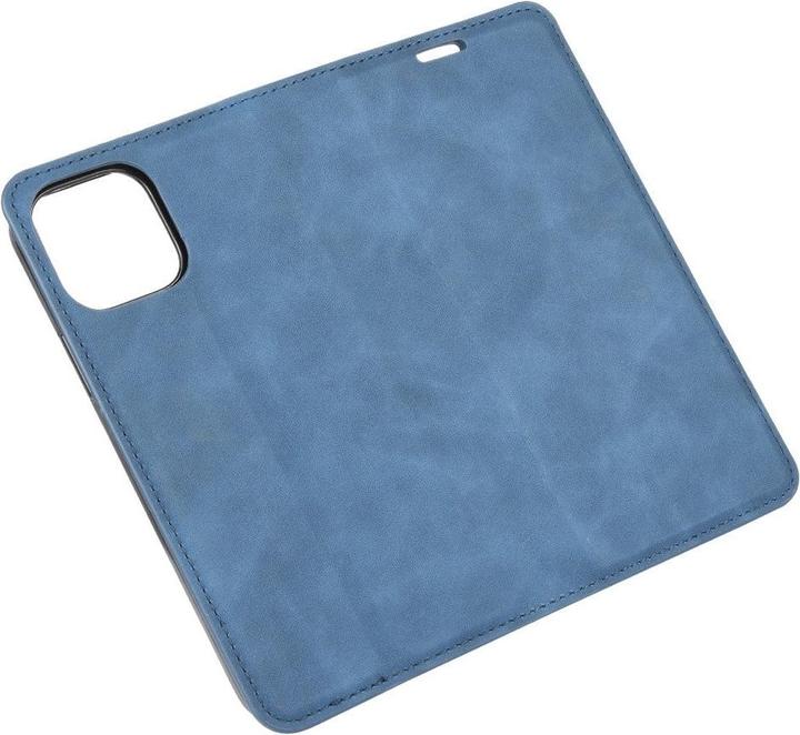 Produktbild Cover-Discount iPhone 12 / 12 Pro - Seidige Stand Flip Case Hülle dunkelblau (Apple iPhone 12, Apple iPhone 12 Pro)