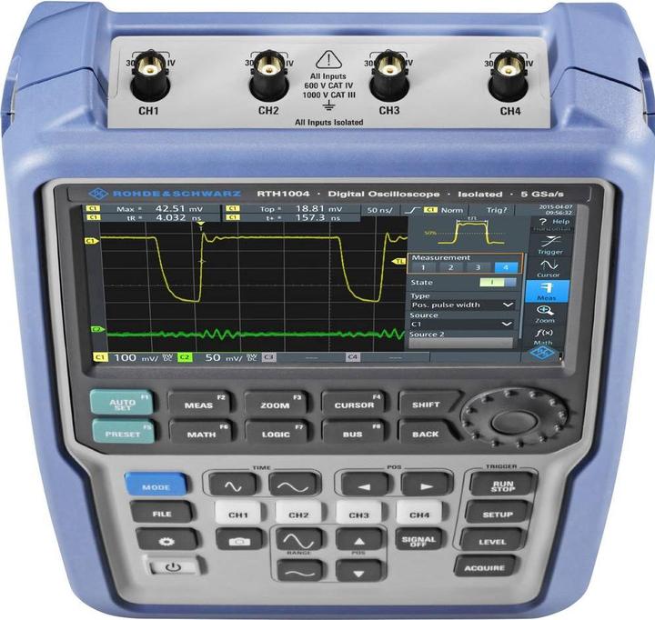 Produktbild Rohde & Schwarz RTH1014MSO Hand-Oszilloskop (S (CAT III 1000V, CAT IV 600V)