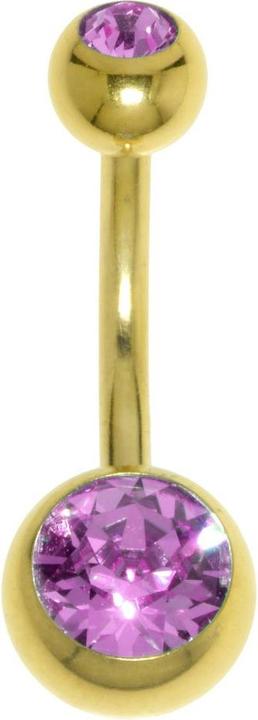 Immagine prodotto Bijouteria Piercing ventre (Rivestimento in PVD (colore oro), Cristallo premium, Acciaio chirurgico 316L)