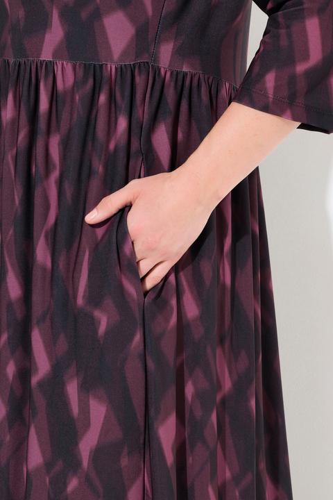 Produktbild Ulla Popken Jerseykleid, A-Linie, Alloverprint (46, 48)