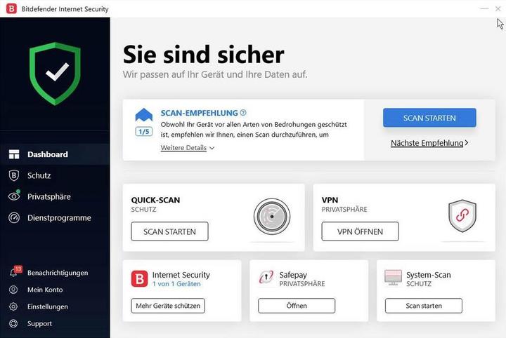 Image du produit Bitdefender Antivirus Total Security (10 Utilisateur, 18 mois)