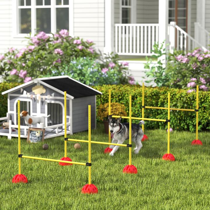 Produktbild PawHut Hund Agility Set Kunststoff Gelb (Agility)