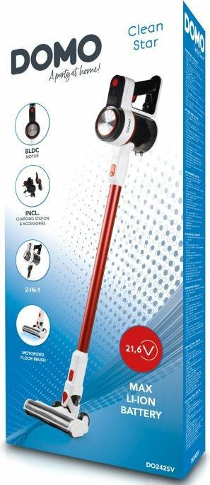 Actual product image Domo BLCD Clean Star DO242SV cordless handheld hoover 21.6V cyclone technology