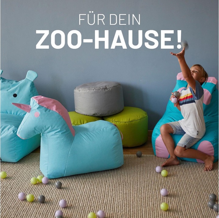 Produktbild Lumaland Sitzsack Einhorn 120 L, 75 x 65 cm