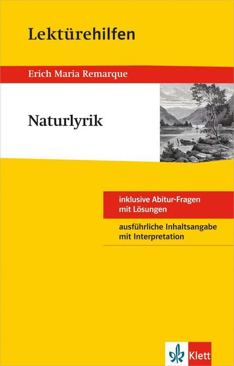 Produktbild Lektürehilfen Naturlyrik (Deutsch, Günter Krause, Klett Lerntraining)
