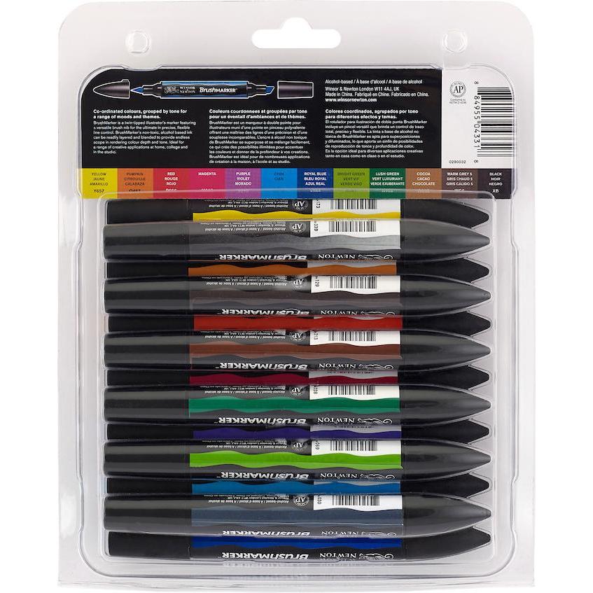 Winsor & Newton, Marker, 0290032 Gemischte Farben 12 Stück(e) (Gemischte Farben, 12 x)