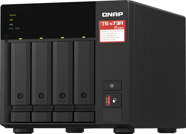 Immagine prodotto QNAP AMD Ryzen Embedded V1500B 2.2GHz NAS Tower - 8GB SO-DIMM DDR4 (1 x 8 GB) - 5GB Flash - Black
