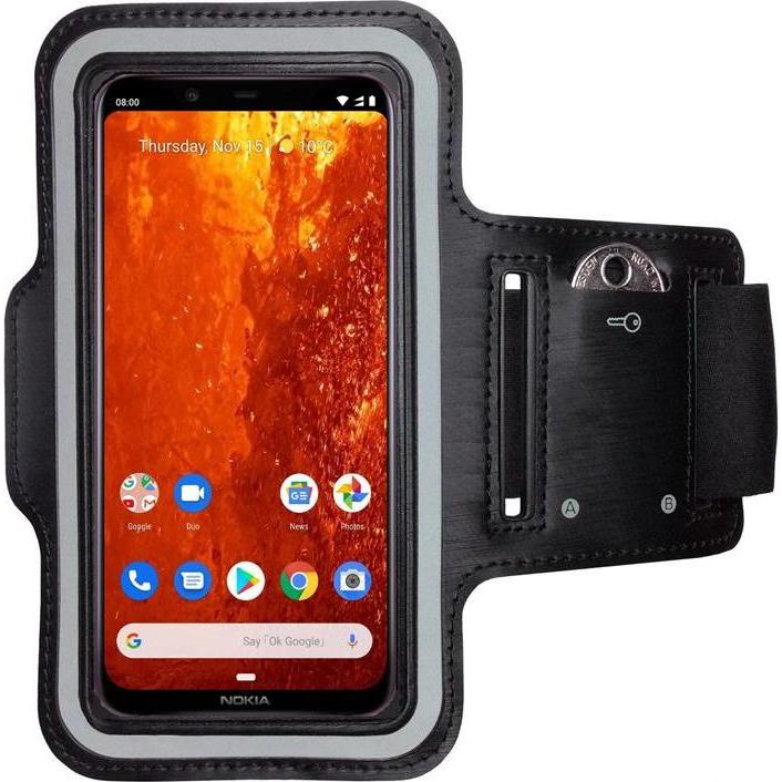 CoverKingz Sportarmband für Nokia 8.1, Smartphone Sportarmband, Schwarz