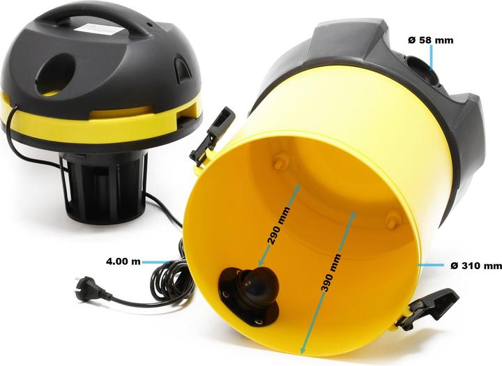 Image du produit Wiltec Teichsauger Schlammsauger Teichschlammsauger 1400W