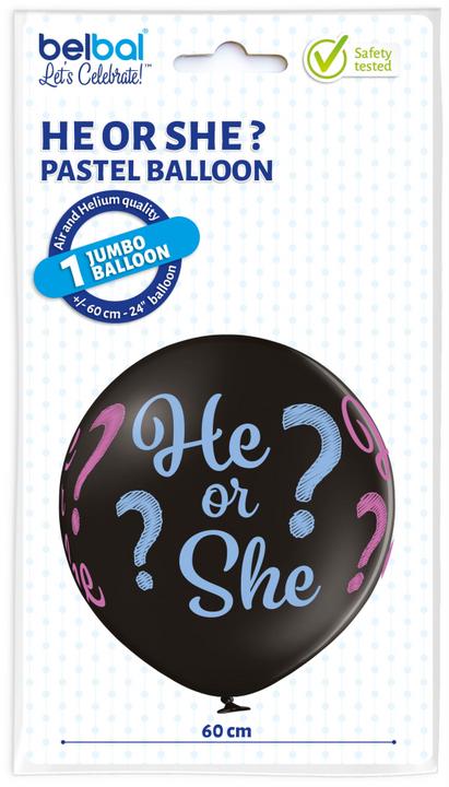 Immagine prodotto Belbal Palloncini giganti HE o SHE? 60 cm