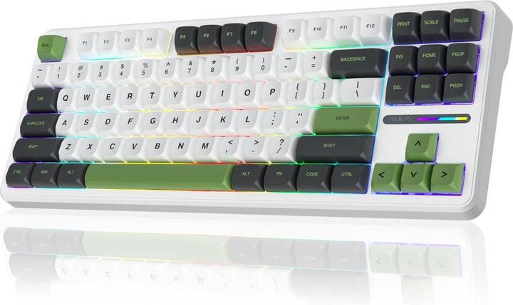 Produktbild Aula Gasket F87 Thunder Black GrayWoodV3 RGB Tastatur (Eng. Int., Kabelgebunden, Kabellos)