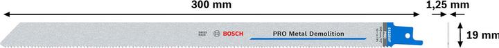 Actual product image Bosch Professional Zubehör PRO Metal Demolition S1225VF blade, 1.25 x 19 x 300 mm, 5 pcs.