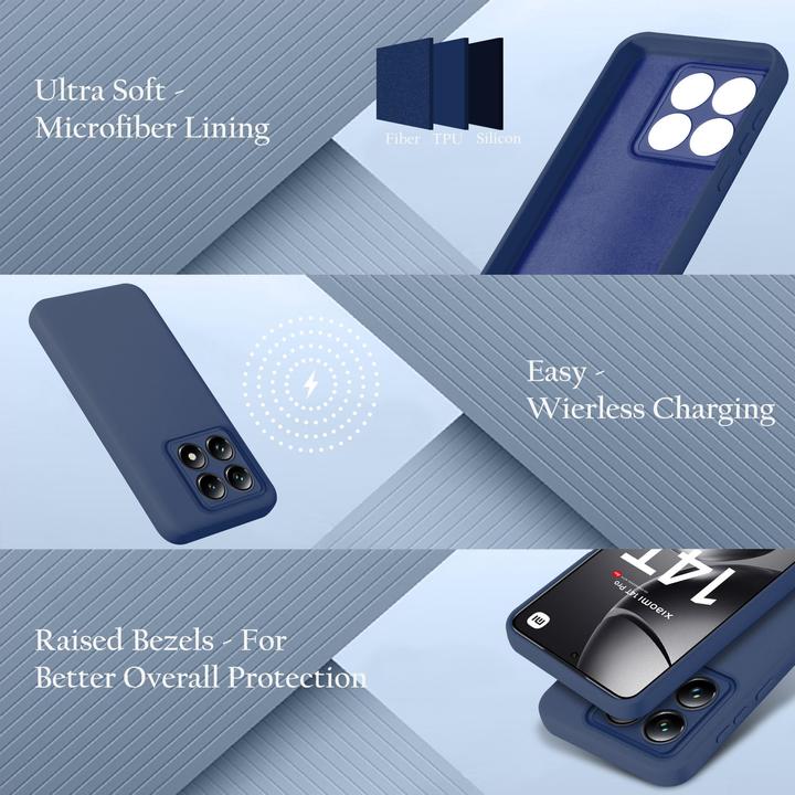 Actual product image Cadorabo Case for Xiaomi 14T Pro TPU Liquid Silicone Cover (Xiaomi 14T Pro)