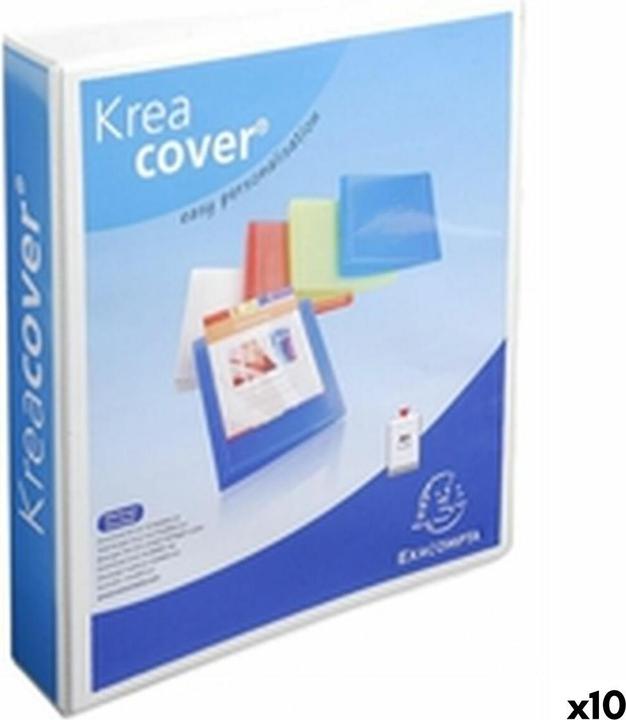 Actual product image Exacompta Ringbuch KREACOVER Weiss A4+ (10 Stück) (A4+, 90 mm, 10 pcs.)