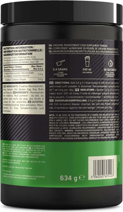 Image du produit Optimum Nutrition Poudre de créatine (634g) (1 pcs, Poudre, 634 g)