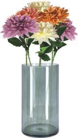 Actual product image Vase Levi Cylinder Dark grey Transparent H30 D16