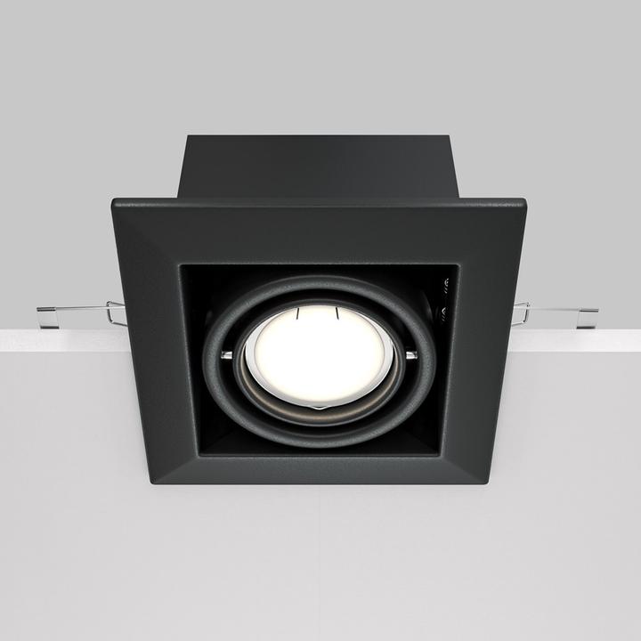 Image du produit Maytoni Metal Modern Downlight, lampe encastrée GU10 noire orientable, pivotante (GU10)