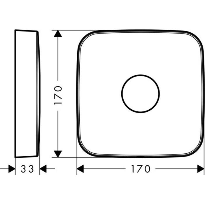 Thumbnail - hansgrohe, Badarmatur, Verlängerungsrosette AXOR 1-Loch chrom