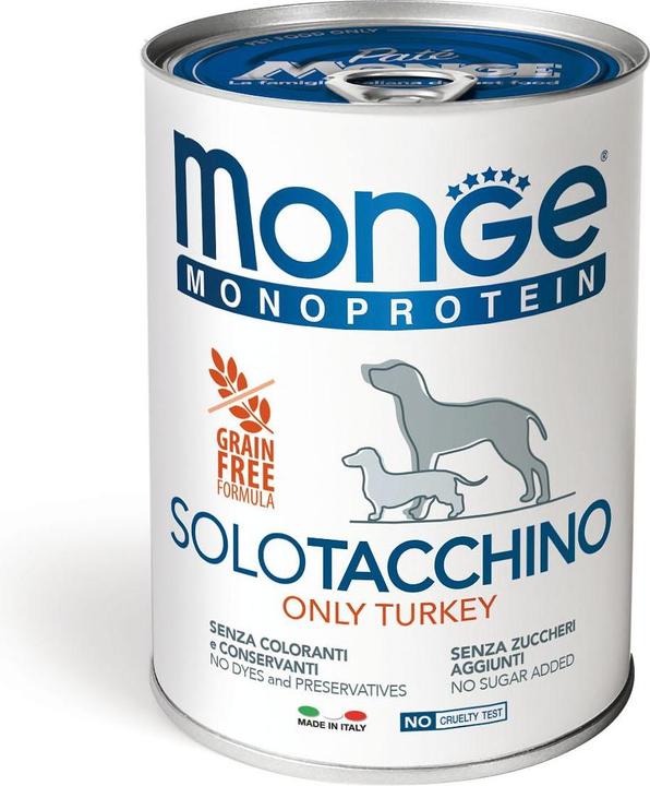 Actual product image Monge Monoprotein SOLO Dog, turkey (Adult, 1 pcs., 400 g)
