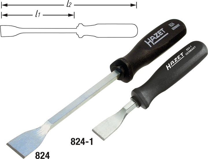 Produktbild HAZET Flachschaber 824 ∙ Flachprofil ∙ 0.5 x 23 mm
