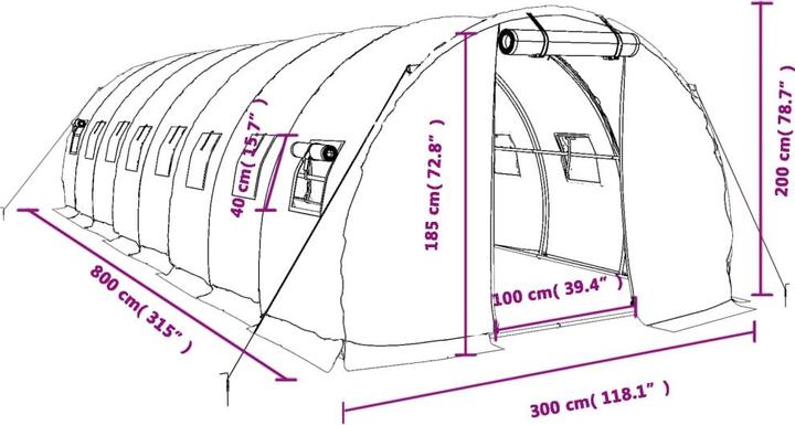 Immagine prodotto vidaXL Gewächshaus