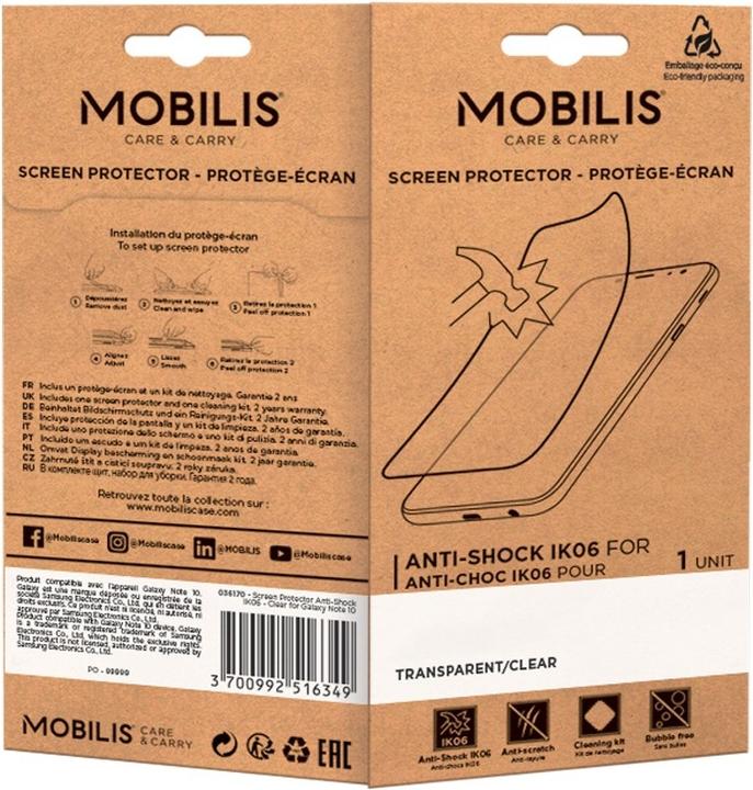 Produktbild Mobilis 36231 Klare Bildschirmschutzfolie (1 Stk., Samsung Galaxy Xcover 5)