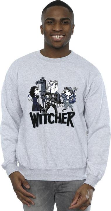 Actual product image Netflix Mens The Witcher Team Illustrated Sweatshirt (XL)