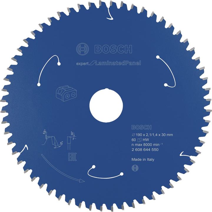 Actual product image Bosch Professional Zubehör Circular saw blade Expert for Laminated Panel, 190 x 2.1/1.4 x 30, 60 teeth