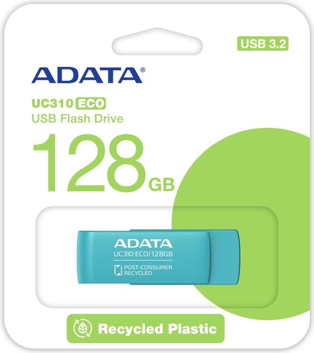 Image du produit Adata UC310 ECO 128GB (vert, USB-A 3.2 Gen 1) (128 Go, USB-A)