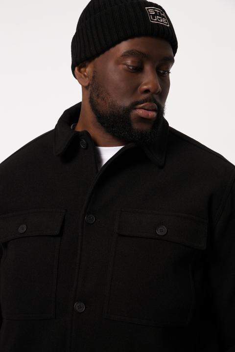 Actual product image Sthuge wool-look jacket, overshirt, long sleeve, lots of pockets, up to 8 XL (7XL)