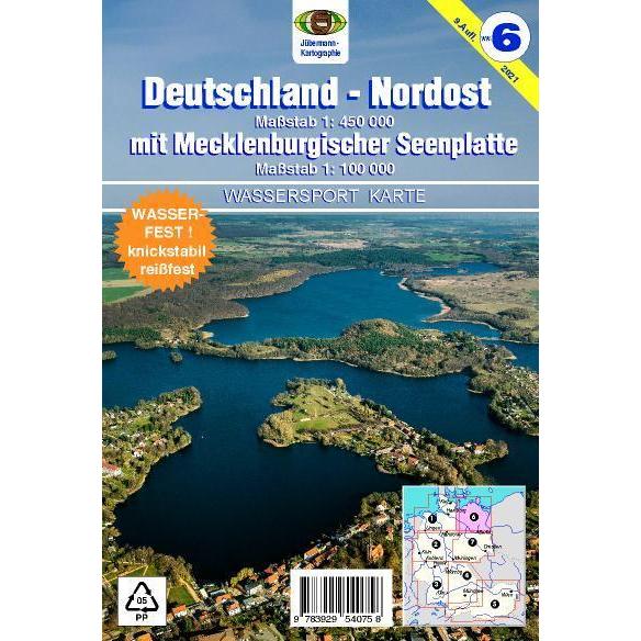 Jübermann:Wassersp-Wandkte/Deutschl NO, Landkarte