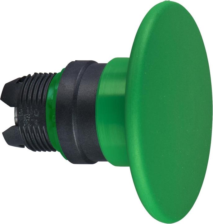 Actual product image Schneider Electric 22mm Mushroom Push Button Green 60mm