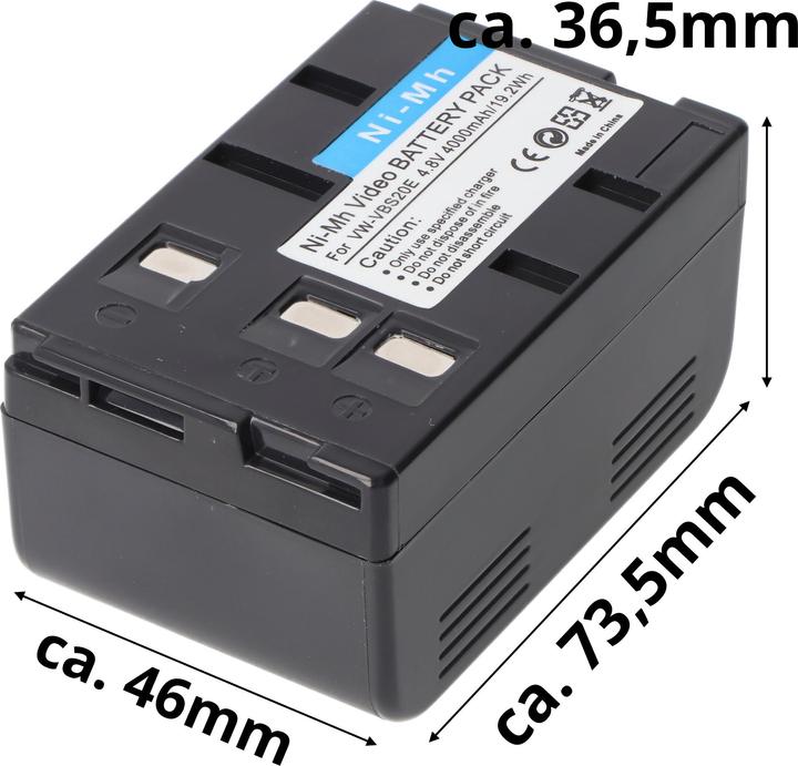 Actual product image AccuCell Akku passend für Panasonic VW-VBS20E, HHR-V211 (Camera battery)