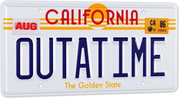 Produktbild Doctor Collector Zurück in die Zukunft: "Outatime" DeLorean Nummernschild 1/1 (33 x 16 cm)