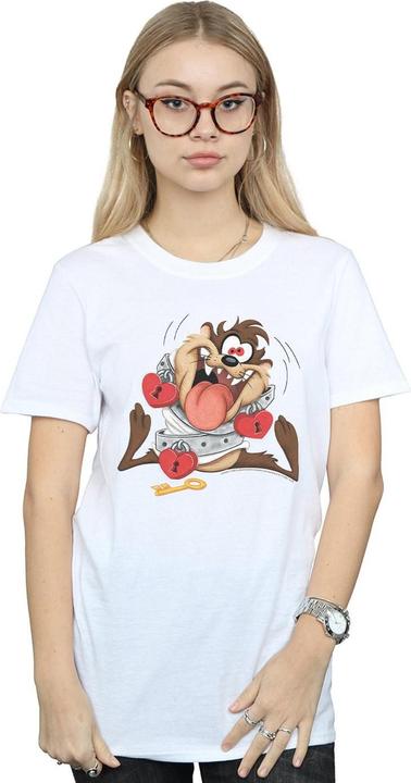 Actual product image Looney Tunes Womens/Ladies Taz Valentine's Day Madly In Love Cotton Boyfriend T-Shirt (XL)