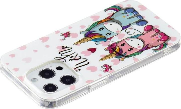 Actual product image Cover-Discount iPhone 15 Pro - Glow-in-the-Dark Silicone Case Unicorn (Apple iPhone 15 Pro)