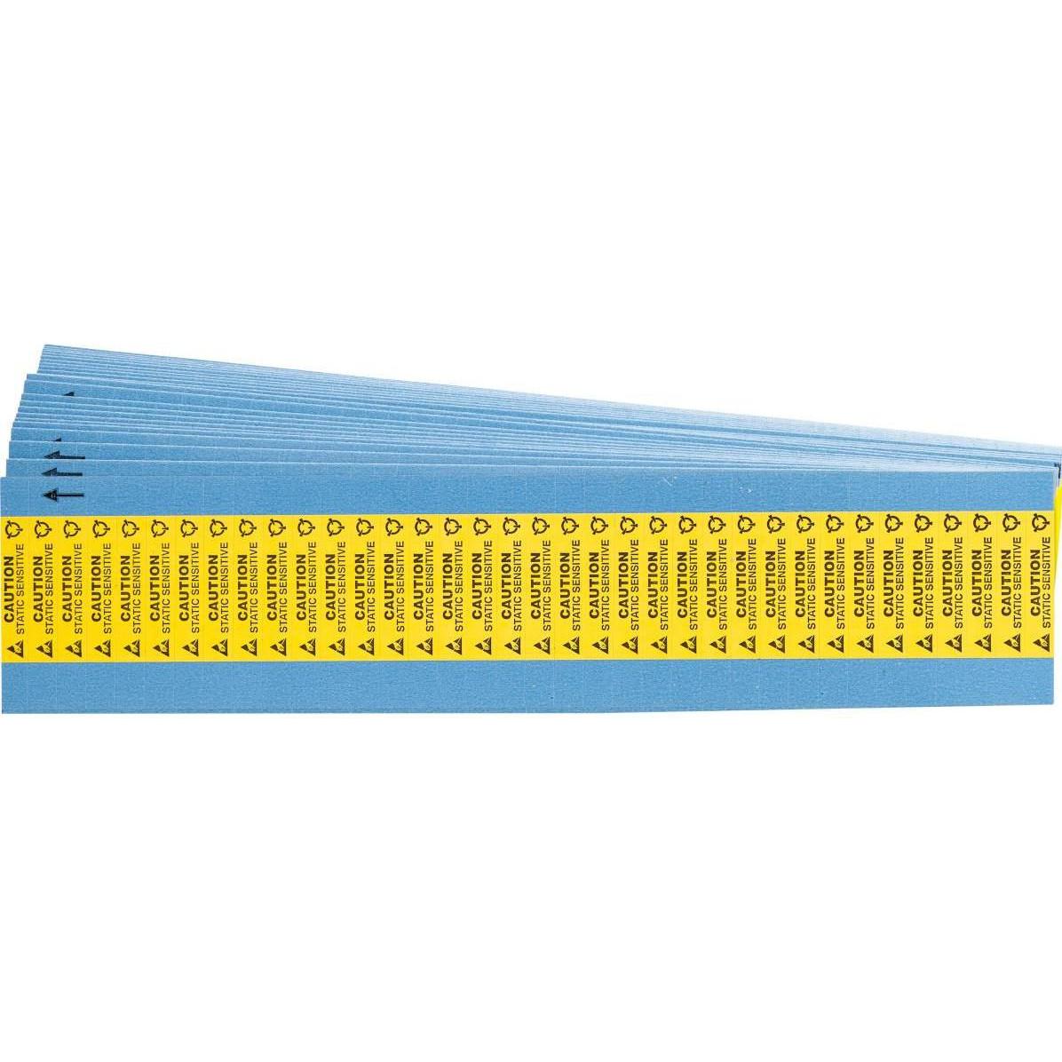 Brady B-619, SL-12-PK, Static Awareness Labels, Polyester, Schwarz auf Gelb, matt, 31.75 x 6.35 mm (SL-12-PK)