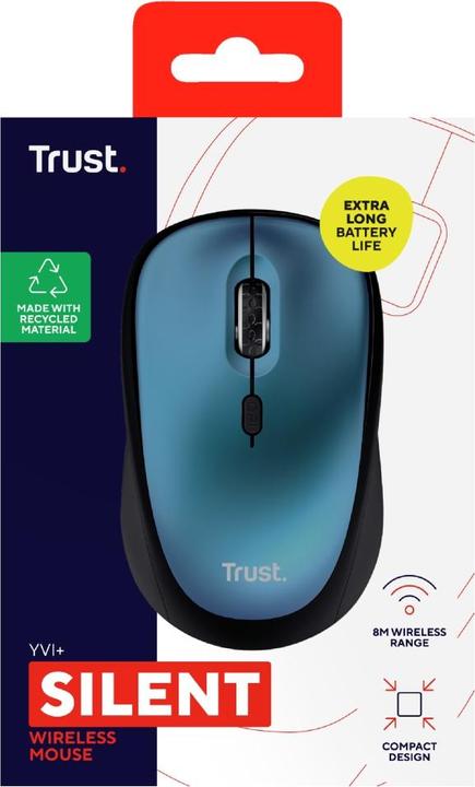 Image du produit Trust Souris sans fil YVI+ bleue (Sans fil)