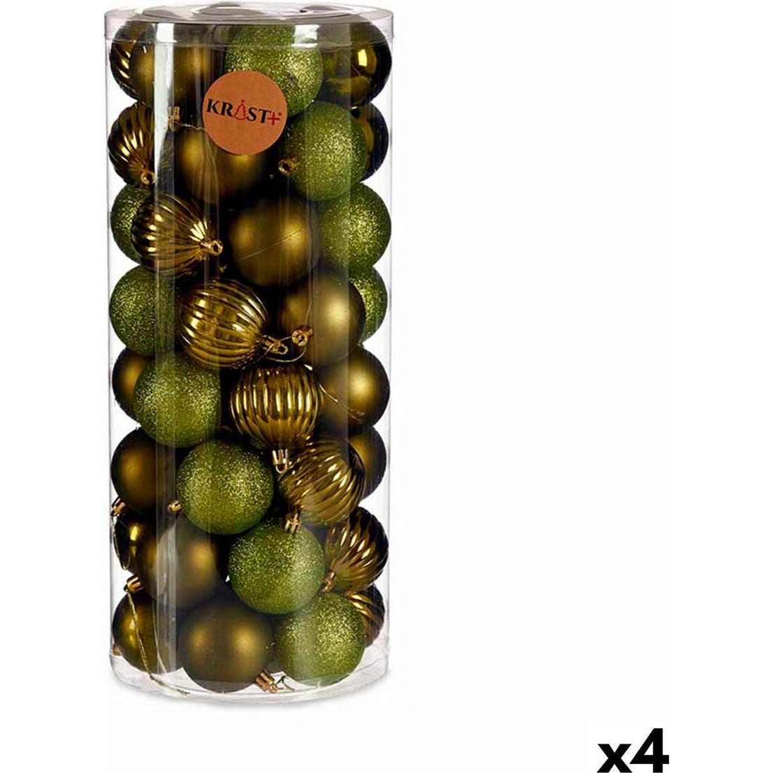 Krist+, Decorazioni per albero di Natale, Set of Christmas balls Green Plastic (4 Units) (4 x)