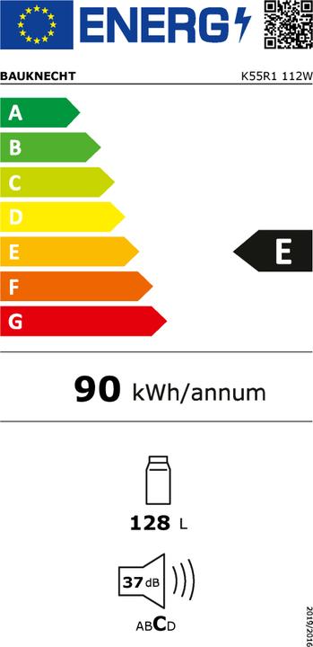 Energie-Label Bauknecht K55R1 112W (128 l)