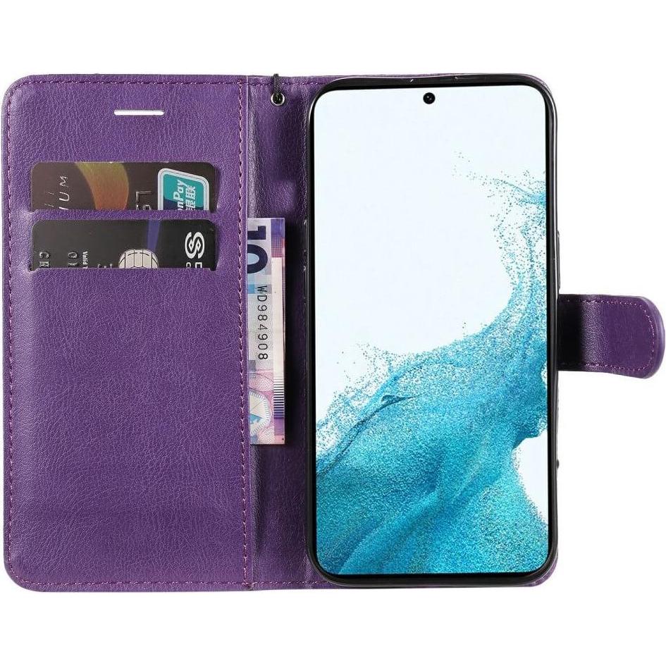 Thumbnail - Cover-Discount Galaxy A54 - Leder Etui Hülle violett (Samsung Galaxy A54 5G), Smartphone Hülle, Violett