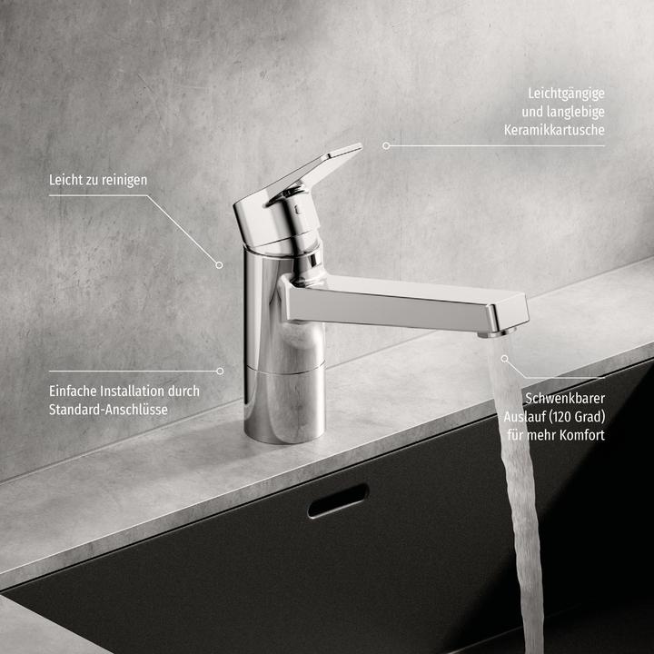 Produktbild Hansa Hansatwist Küchenarmatur, mit Sicherungseinrichtung, schwenkbar, Ausladung: 199 mm, 09142283