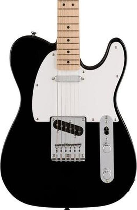 Actual product image Squier Sonic Telecaster MN Black electric guitar (Electric guitar, Neck: maple wood, Fingerboard: maple wood, Body: poplar wood)