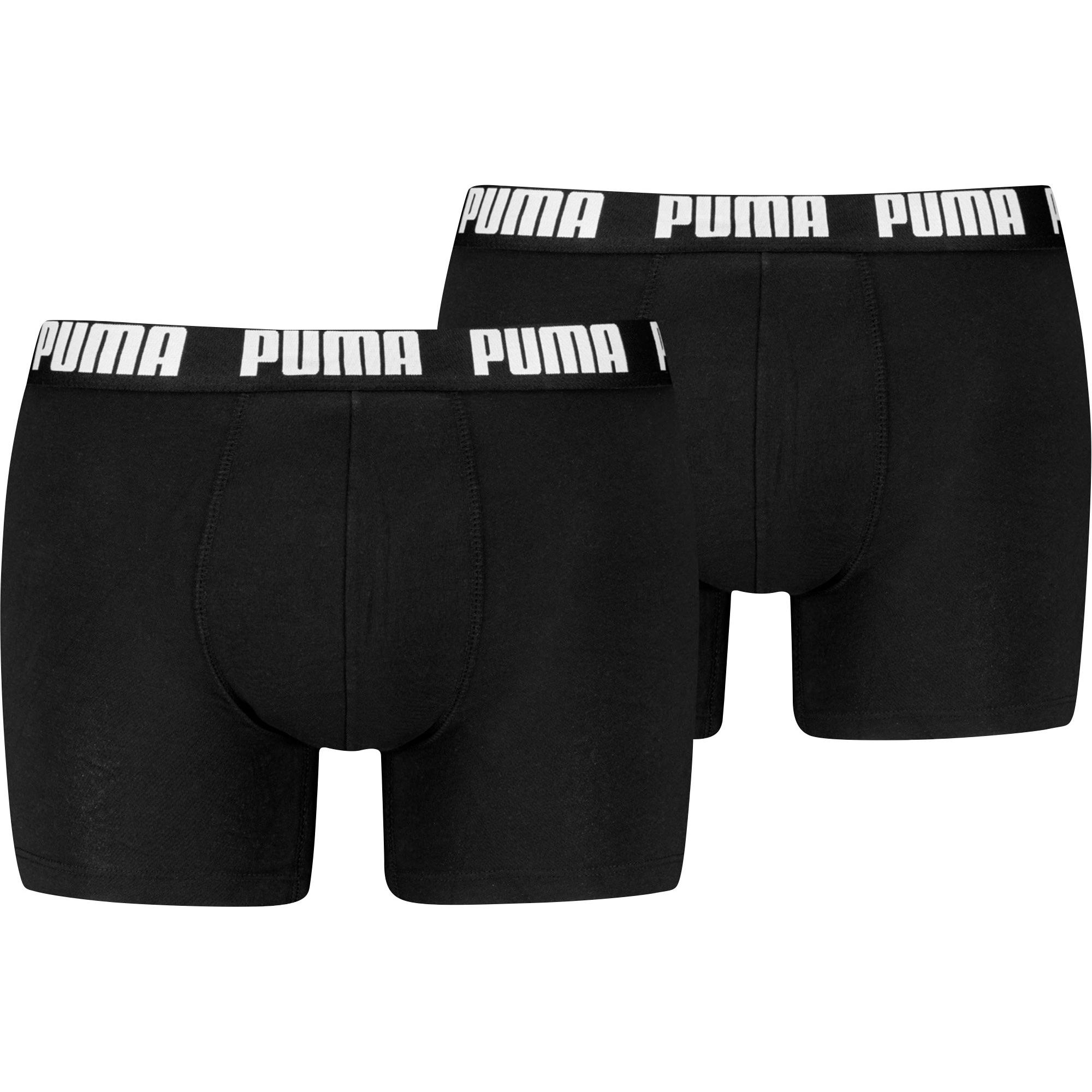 Puma, Herren, Unterhosen, Basic Boxer, Schwarz, (M, 2er Pack)