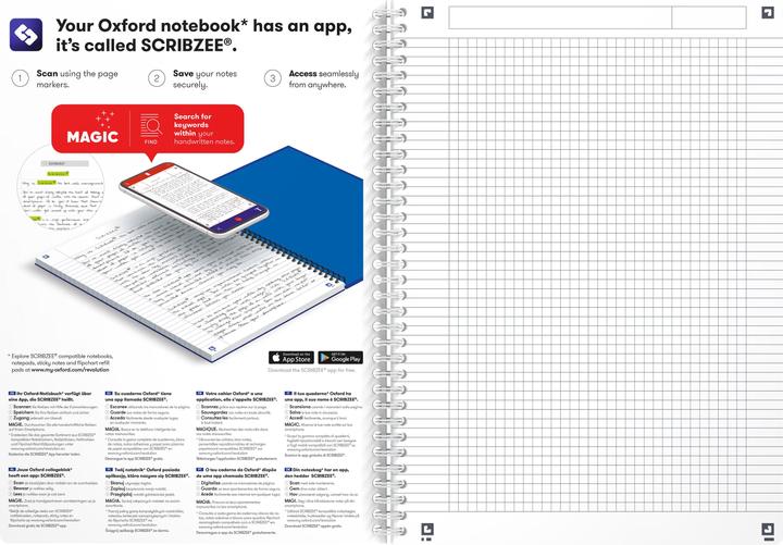 Produktbild Oxford Spiralbuch MyColours (A4, Kariert, Harter Einband)