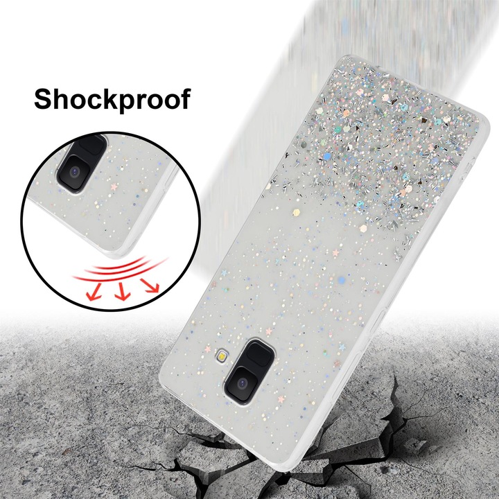 Actual product image Cadorabo TPU cover sparkling glitter (Samsung Galaxy J6 (2018))