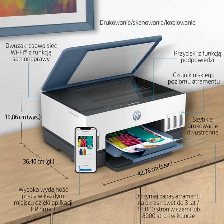 Actual product image HP Smart Tank 675 Thermal Inkjet DPI per minute Wi-Fi (Thermal printing, Colour)