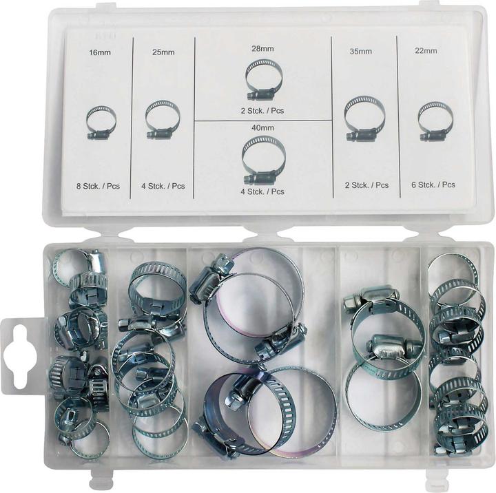 Actual product image Modellbau Lindinger 26-piece hose clamp set