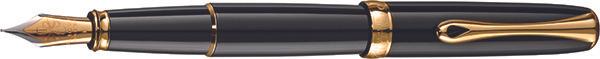 Image du produit Diplomat Stylo plume Excellence A2 laqué noir doré M (Noir/Or, 1 x)
